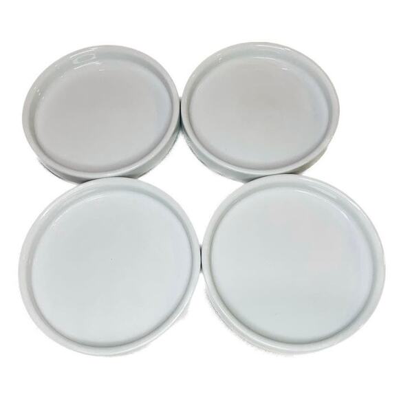 Drink Coaster Set Porcelain Zassenhaus Mill Trivets 4 White Beverage Coffee Lip - Picture 1 of 5